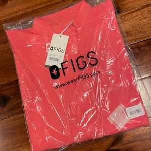 BNWT FIGS - hot coral XS Rafaela shirt
